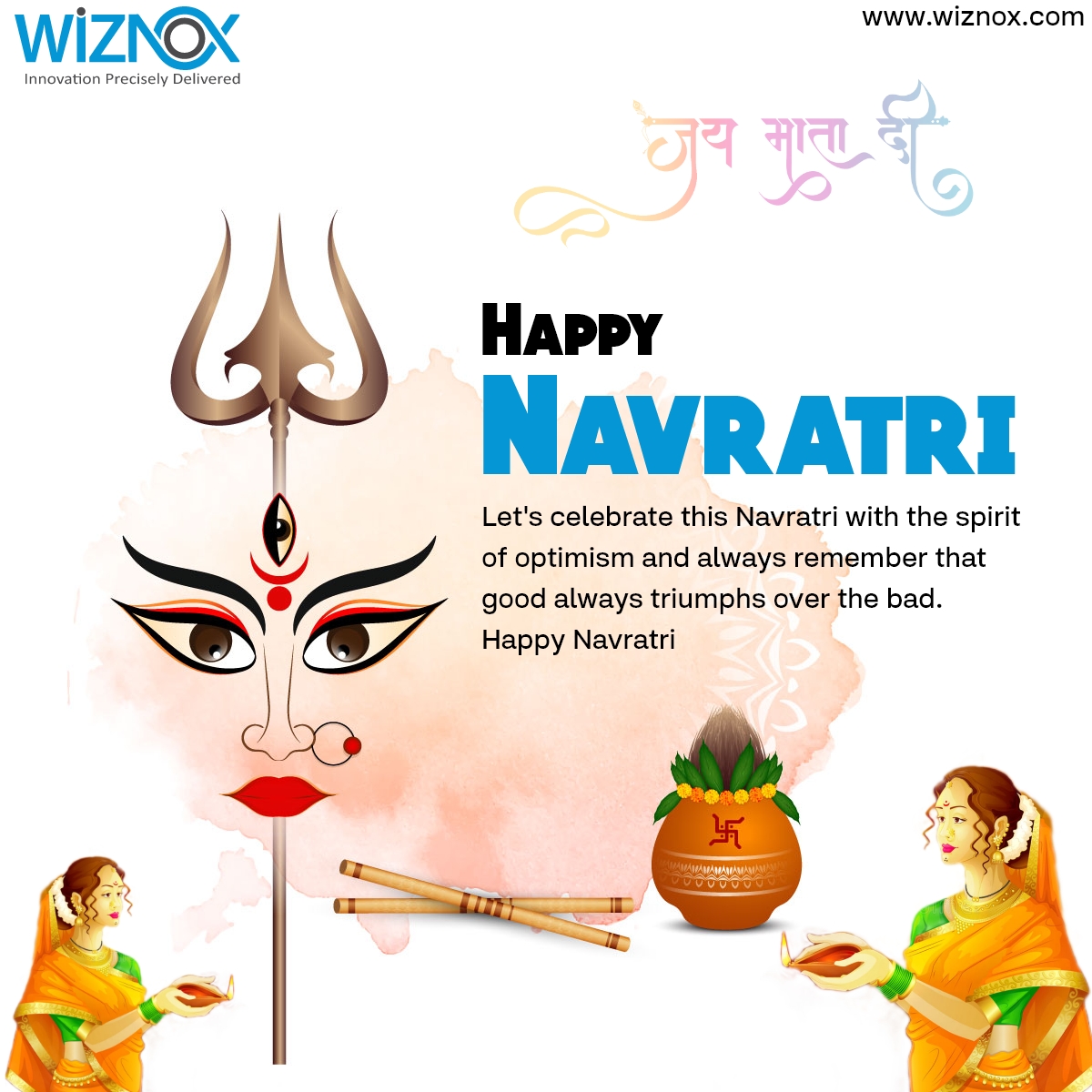 WiznoxTech's tweet photo. Wishing you a Navratri filled with devotion, positivity, and good fortune. May the goddess Durga shower you with her blessings and protect you from all harm. Warm greetings on this auspicious occasion to all.
#Navratri #HappyNavratri #Navratri2023 #NavratriSpecial https://t.co/QuKil8nSL7