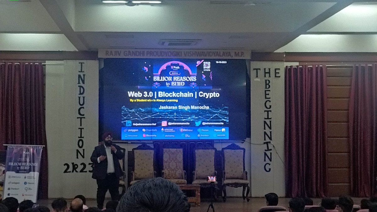 Excited to be at the "Billion Reasons to Build" Bitcoin and Blockchain Annual Meetup in Bhopal, organized by the incredible Bhopal DAO community! 🔥🚀
#Bitcoin #Blockchain #BhopalDAO #CryptoCommunity #Innovation #FutureFinance