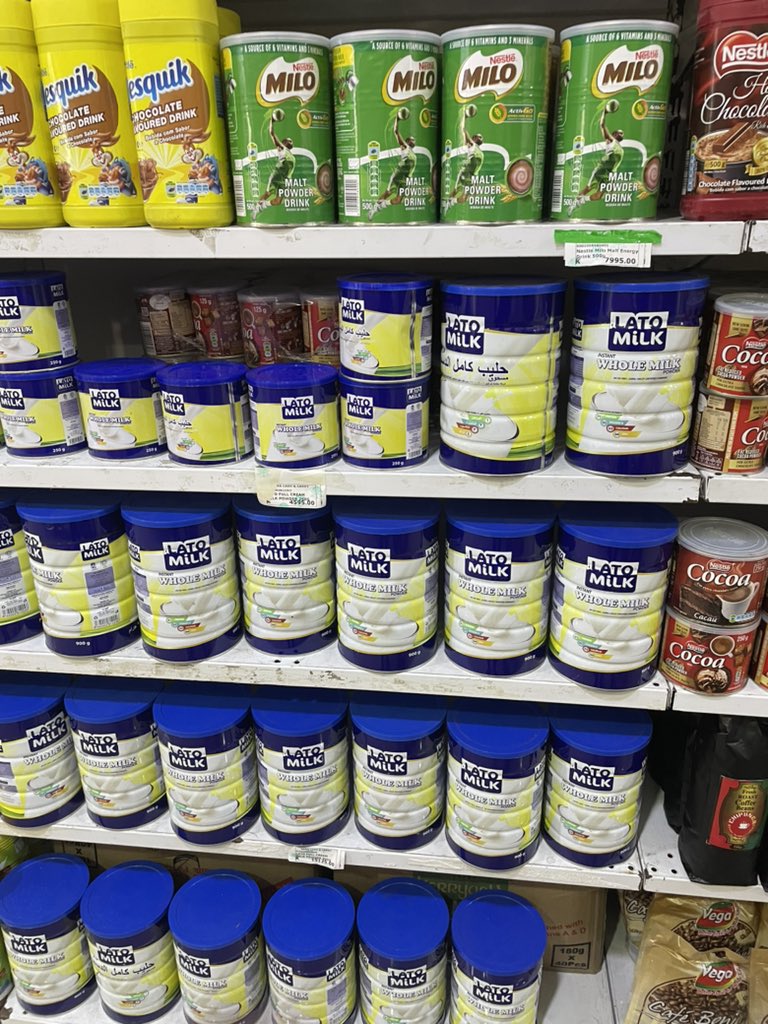 irumanyika's tweet photo. In a certain African country and I walk into this supermarket, I see a UGANDAN product on the shelves. @LatoMilk 

#ExportPromotion agenda is working 👍🏿 https://t.co/n1Xsmb4cF0