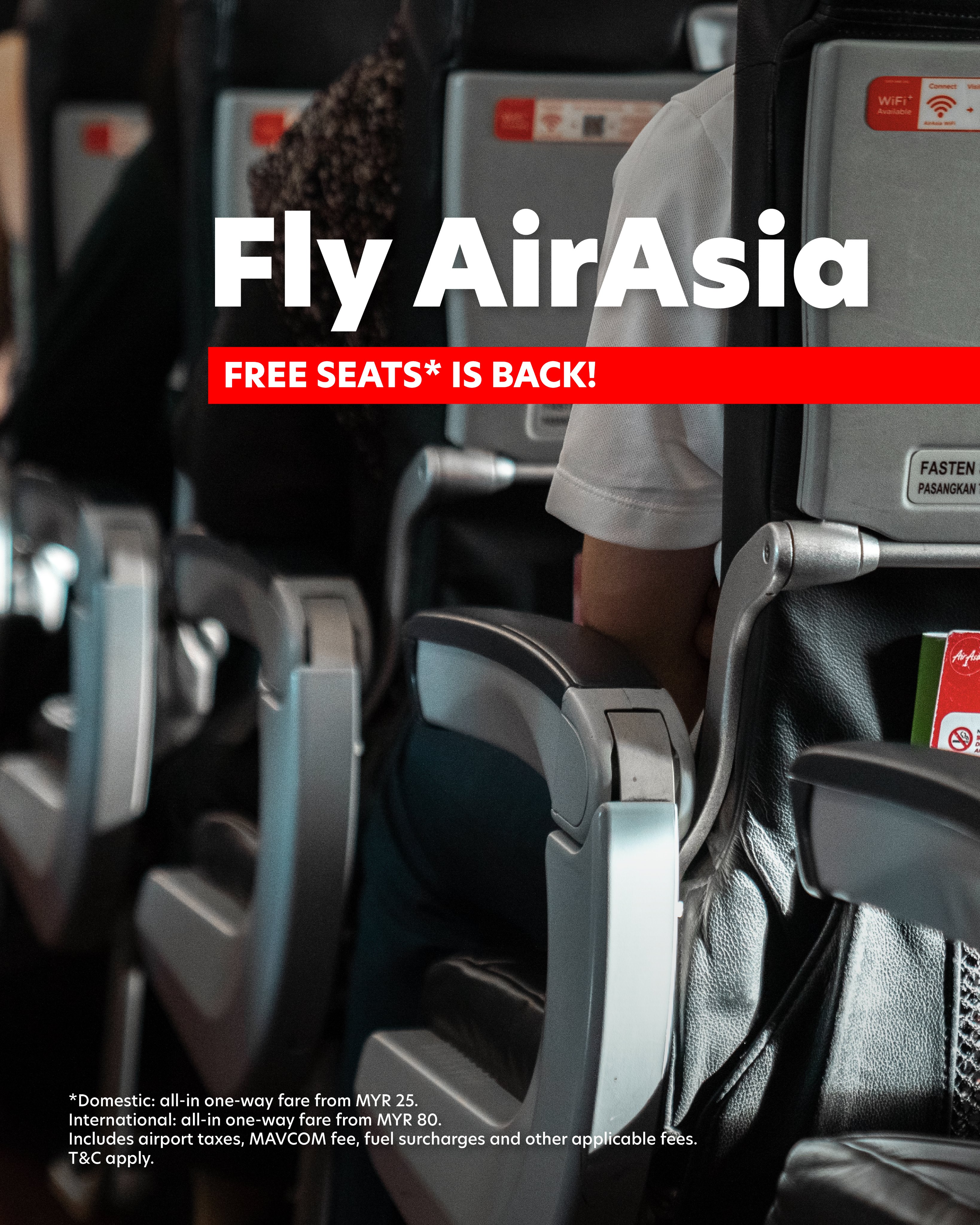 AirAsia Free Seat Sale (16-25 October 2023)