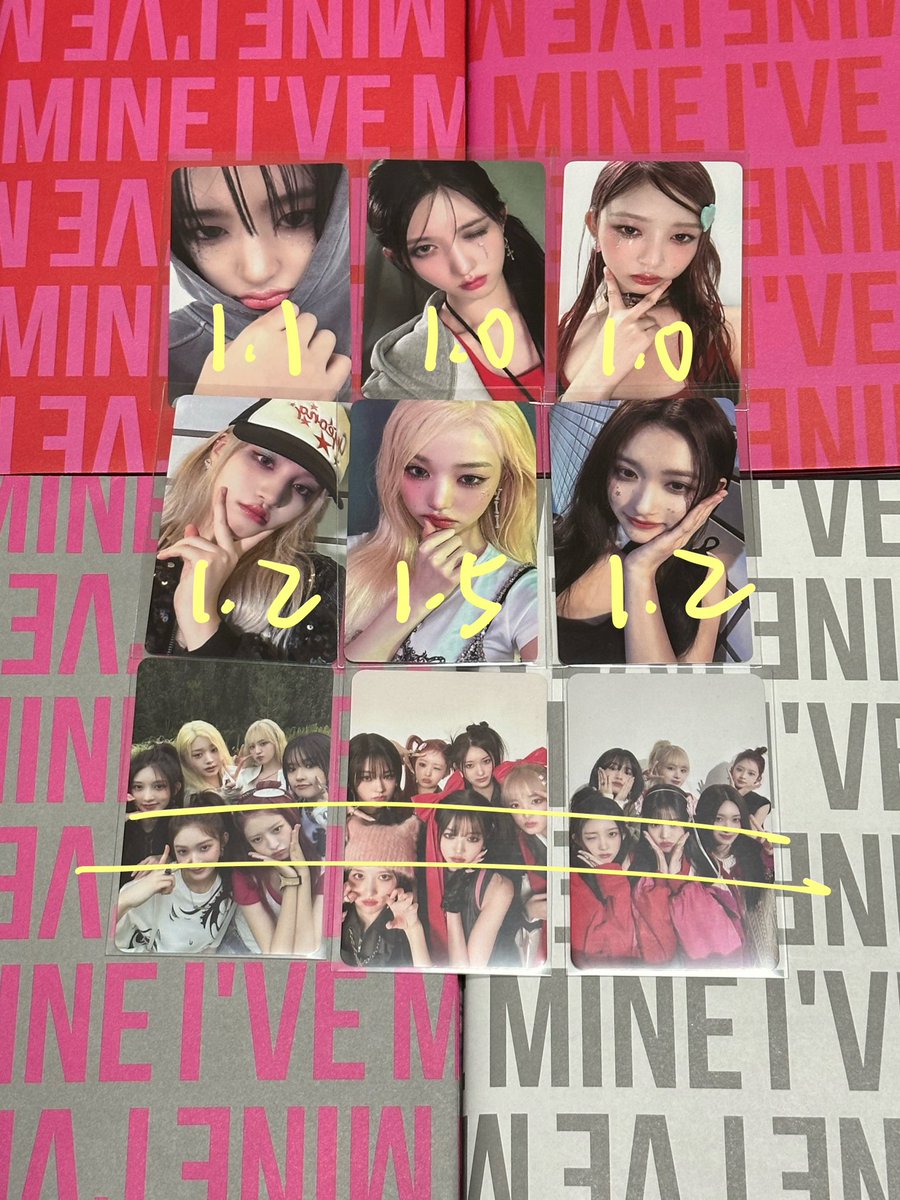 Min_hljin's tweet photo. IVE MINE pre-order special gift 
아이브 마인 특전
사운드웨이브 위드뮤 스타쉽
각 버전 포카 양도합니다
#아이브 #IVE https://t.co/TSbof2xnRQ