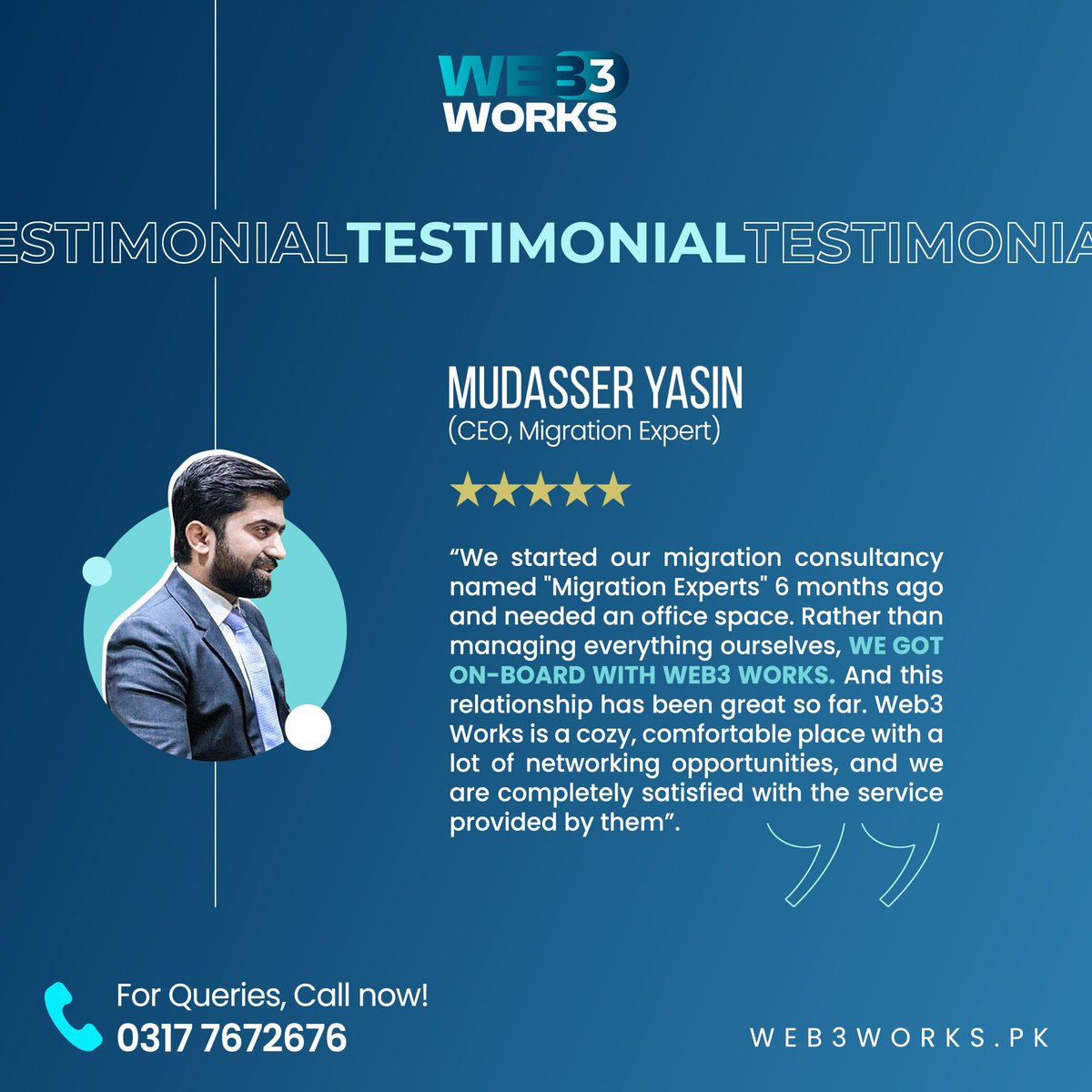 Success stories from our very own Web3 co-working champions🥇 🚀 

Visit: web3works.pk
Call: 0317-7672676

#Web3Works #Blockchaininnovation #coworking #CoworkingSpace #web3 #blockchain #communitycentre #web3communitycentre #decentralizedtogether #digitalinnovation