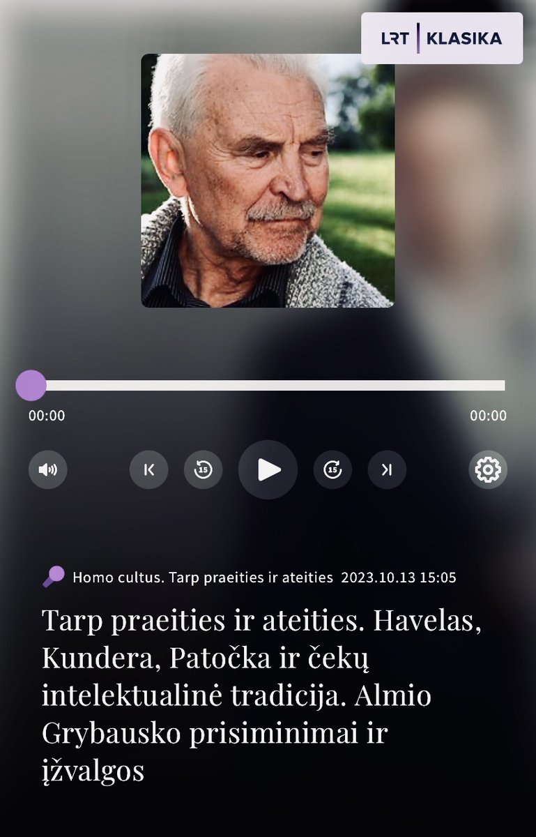 SimasCelutka's tweet photo. Naujausia mano laida - apie čekų kultūrą, rašytojus, intelektualus, ypač apie Kunderą, Havelą ir Patočką. Su poetu ir vertėju Almiu Grybausku. Įsijunkite! https://t.co/G3uyZm2tSq https://t.co/2EzknKU8VZ