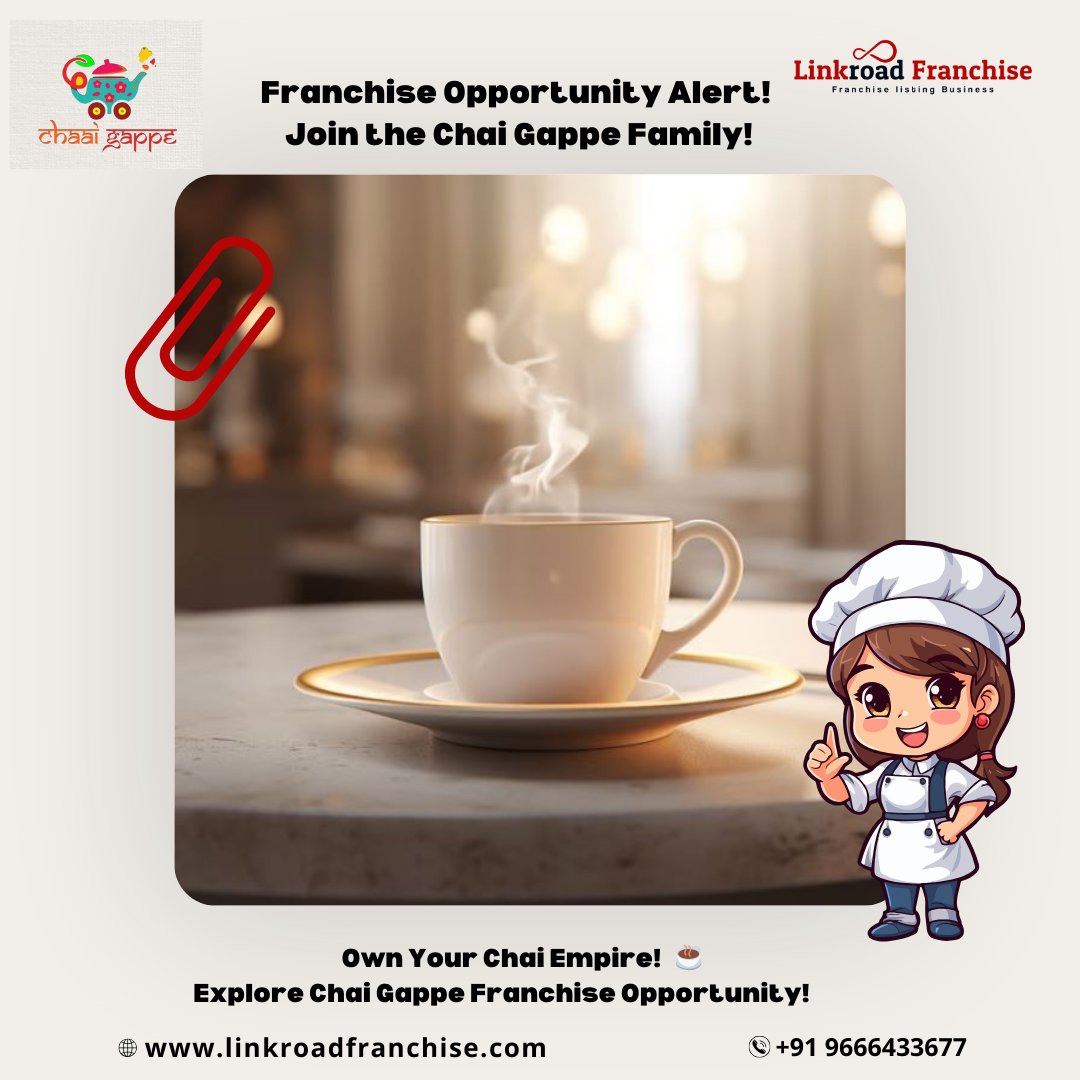 LinkroadF25360's tweet photo. 🍵 Franchise with Flavor and Profit! Chai Gappe Welcomes You! 🌍☕

Tea and snacks enthusiasts, unite! 🚀 Chai Gappe is offering a golden opportunity to own a franchise. Embrace a business driven by passion and profitability.  #ChaiGappeFranchise #TeaBusiness #linkroadfranchise https://t.co/j02BhrsaCd