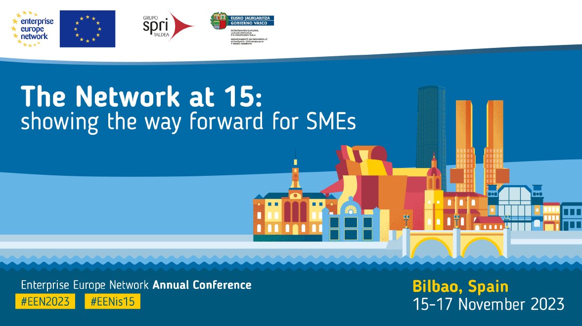 🌟Let the countdown begin!🌟

Under 1 month away from our Annual Conference, and the excitement is growing!

🗓️ 15-17 November
📍 Bilbao 🇪🇸 

For 3 days, we'll celebrate 15 years of success and pave the way forward for #SMEs.

Follow #EEN2023 for more! 👉europa.eu/!H3fD37