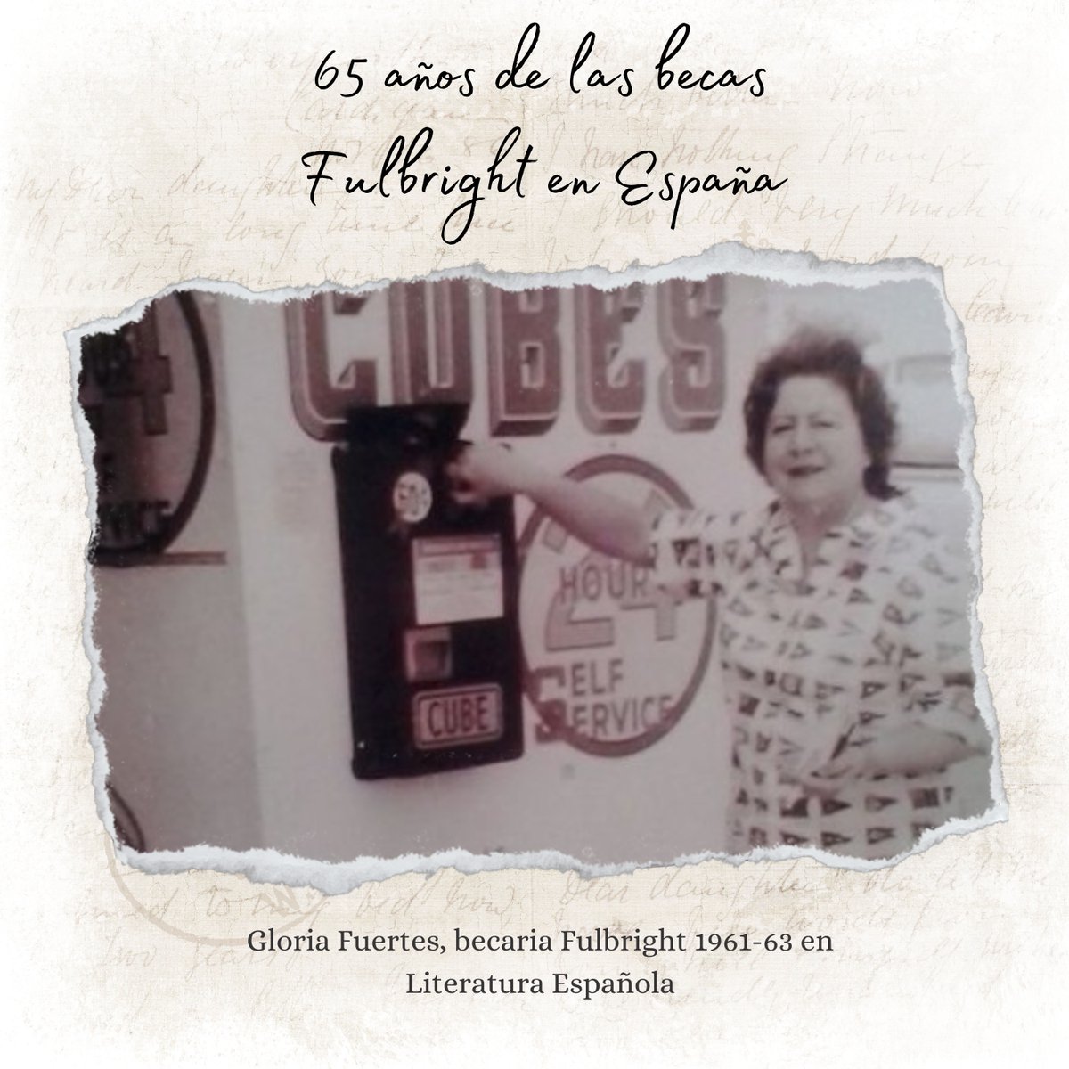 FulbrightSpain's tweet photo. ¡65 años de las becas Fulbright en España! Lo recordamos compartiendo las impresiones de una ilustre becaria, Gloria Fuertes, quien envió esta carta a la Comisión Fulbright en Madrid en 1961.
Lee la carta completa: https://t.co/ypzgRPKmbr #masqueunabeca https://t.co/BlqSK1zbf3