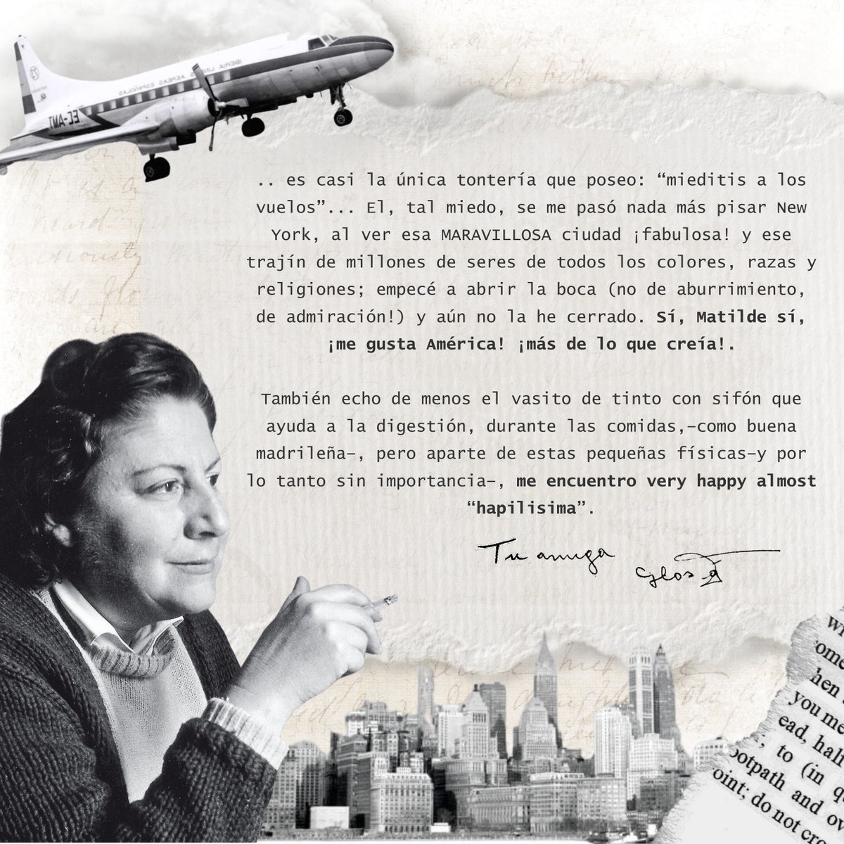 ¡65 años de las becas Fulbright en España! Lo recordamos compartiendo las impresiones de una ilustre becaria, Gloria Fuertes, quien envió esta carta a la Comisión Fulbright en Madrid en 1961.
Lee la carta completa: blog.fulbright.es/carta-de-glori… #masqueunabeca