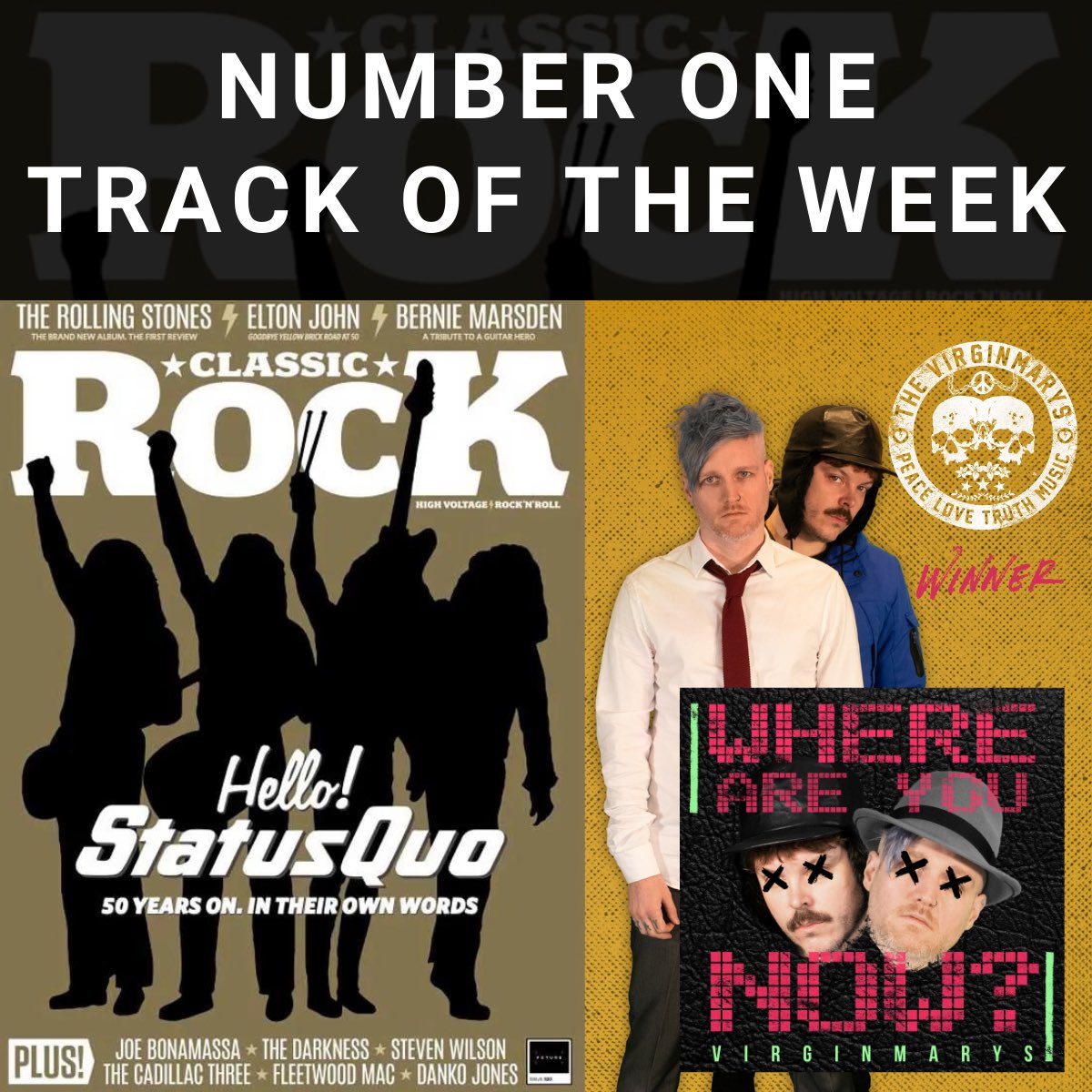 🔥 @thevirginmarys have been voted number 1 @ClassicRockMag #tracksoftheweek 

A fantastic achievement! Check out winning song ‘Where Are You Now’, get ready for a brand NEW VMs album in 2024! 
loudersound.com/features/track…

#Stampedepress @OfficialVMSfans #StampedePRMusic #musicpromo