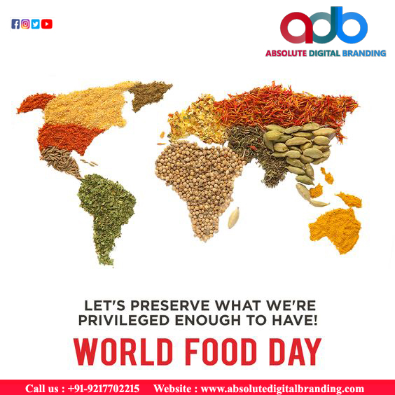 ABSOLUTESBRAND's tweet photo. The significance of World Food Day is to promote sustainable agriculture, reduce wastage of food, foster a culture of healthy and balanced diet, and enhance food security.
#worldfoodday #worldfoodday2023
#Marktingstrategy #SEObrandingagency #SEO #PPC #SMO #SMM #SeoCompany https://t.co/5duCzcLZVo