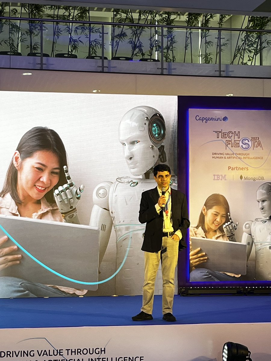 CapgeminiIndia's tweet photo. Sharing his reflections on the informative sessions that took place at #TechFiesta2023, Parag Rede, EVP &amp; America's SBU Head-India, Capgemini, advises how embracing AI in one's work field can enable them to maintain job relevance in an ever-evolving market. 
#GetTheFutureYouWant https://t.co/WML5gYvnUh