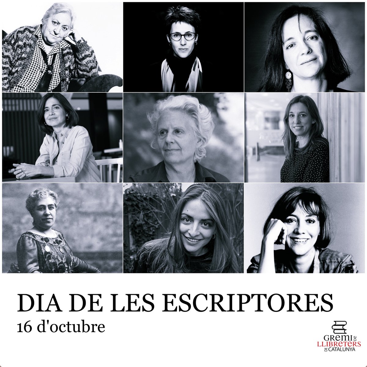 Gremi de Llibreters de Catalunya (@llibreterscat) on Twitter photo Des de <a href="/Llibreterscat/">Gremi de Llibreters de Catalunya</a> volem felicitar de tot cor a totes les escriptores en el #diadelesescriptores!
Com és molt dificil encabir-les totes en una sola imatge (ja ens agradaria), serveixi aquesta com homenatge al gran passat, present i futur de la literatura!
Moltes felicitats! Des de <a href="/Llibreterscat/">Gremi de Llibreters de Catalunya</a> volem felicitar de tot cor a totes les escriptores en el #diadelesescriptores!
Com és molt dificil encabir-les totes en una sola imatge (ja ens agradaria), serveixi aquesta com homenatge al gran passat, present i futur de la literatura!
Moltes felicitats!