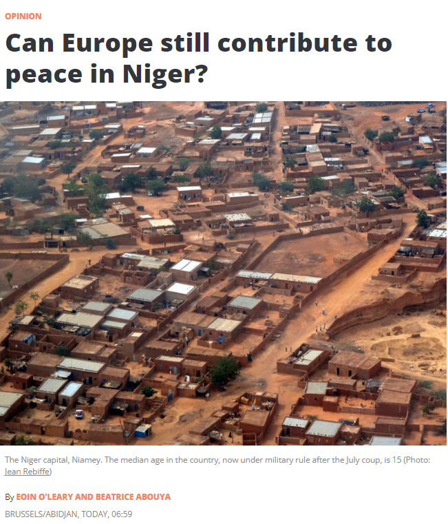 SFCG_EU's tweet photo. As France withdraws troops from #Niger, a complex mix of challenges and opportunities emerges.

Beatrice Abouya and @eoin_ol examine the multifaceted implications, the role of disinformation, and Europe's potential to foster #peace in the region. @euobs 

https://t.co/s4Yu6MVIsk https://t.co/J0Umxxhtxm