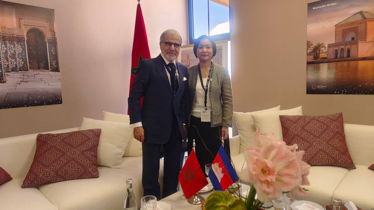 H.E Dr. Chea Serey, Governor of the National Bank of Cambodia, led a delegation to attend the Annual Meetings of the World Bank Group and the International Monetary Fund, which were held from 9-15 October 2023 in Marrakech, Morocco.