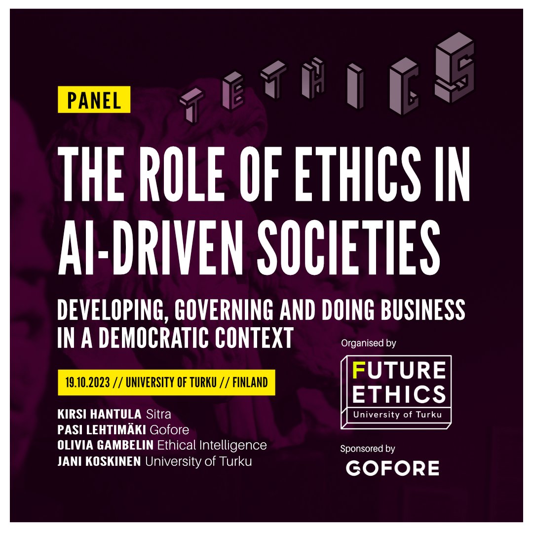 Tethics_Conf's tweet photo. This is the week of Tethics 2023! Next Thursday our brilliant experts will discuss the role of ethics in AI-driven societies. We are looking forward to the discussion!
#AIEthics #AIGovernance #ResponsibleAI #DemocraticAI #Tethics2023 https://t.co/3kfZdmToHy