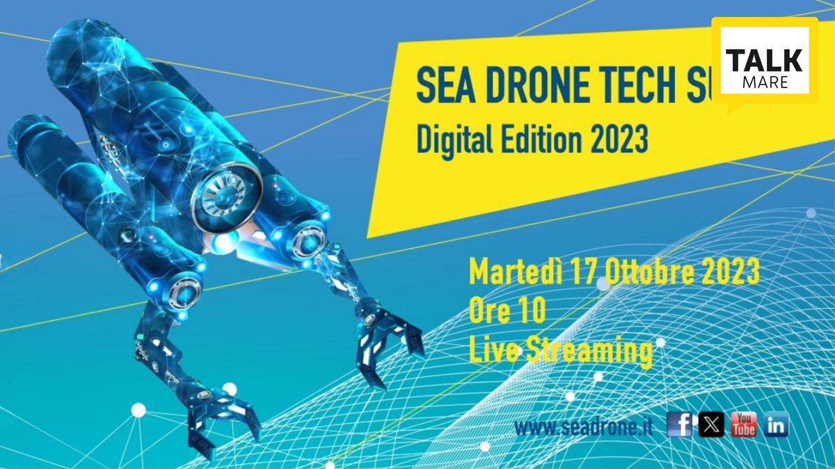 Martedì 17 ottobre torna il “Sea Drone Tech Summit”, l’unico congresso in Italia dedicato ai sistemi e ai veicoli unmanned per uso marino e subacqueo. 

@SeaDrone2019 #mare #roboticamarina #SeaDroneTechSummit

gbsapritalk.it/sea-drone-tech…