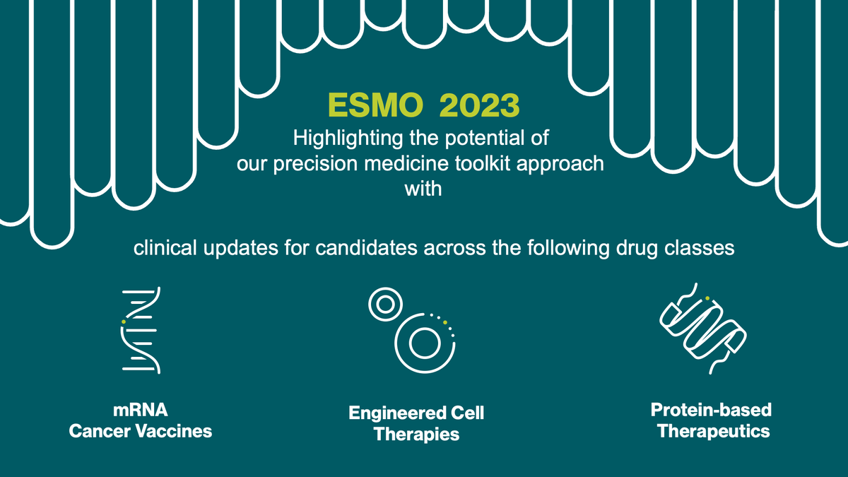 We are excited to present updates for five of our clinical candidates across our oncology pipeline at the 2023 @myESMO Congress. They underline the potential of our precision medicine toolkit for the treatment of solid tumors with high unmet medical need. investors.biontech.de/news-releases/…