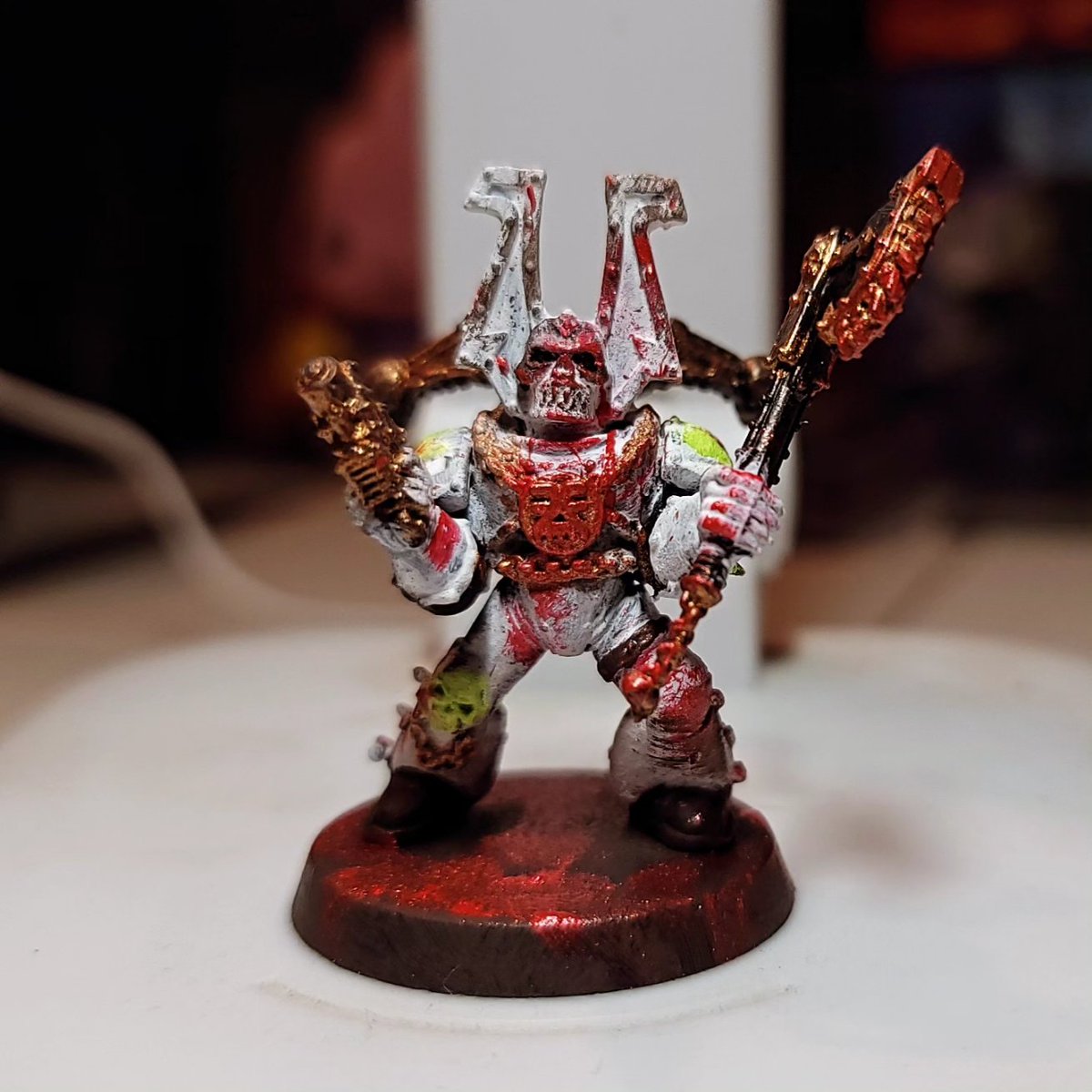 TCGPANDARUDY's tweet photo. First time painting Warhammer miniatures #WarhammerCommunity #warhammer40k #warhammer #warhammercustom https://t.co/H0bDu4nVbR