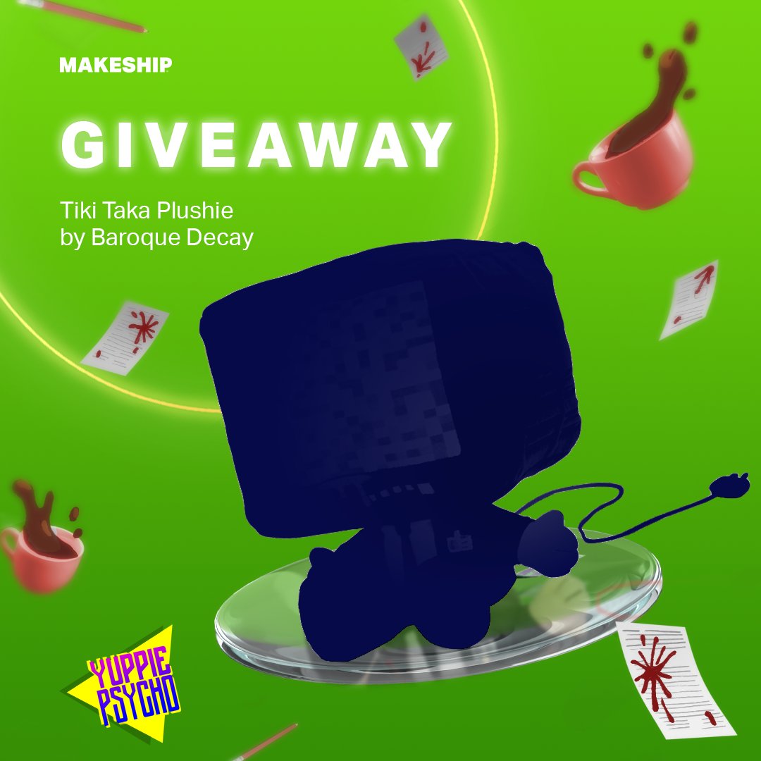 NeonDoctrine's tweet image. You too, can be the owner of a Tiki Taka Plushie. 😈

How to enter?
1. Follow @makeship and @baroquedecay
2. Retweet this post

Giveaway ends Oct 18 at 2pm (ET).

May fate bless you with an adorable plushie ✨