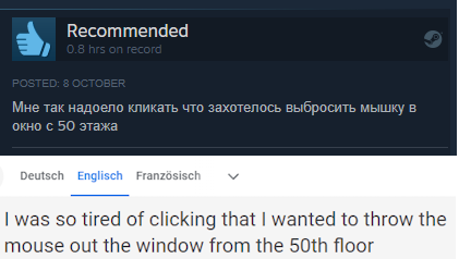 SpielmannSpiel's tweet photo. steam reviews for the progress bar simulator are always something ^^" @Steam
#steam #ProgressBarSimulator #gamedev #indiedev #Review https://t.co/kudFCAa4jJ
