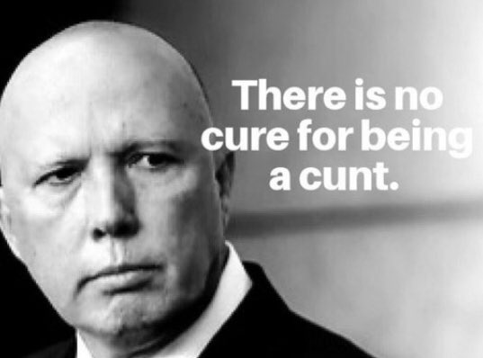oh_dear66's tweet photo. @SimonBanksHB @PeterDutton_MP Has to be said... #DuttonIsACunt https://t.co/Mla8GfQf3C