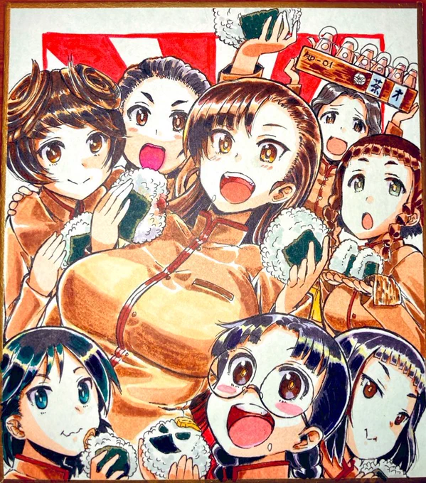 #とにかくワチャーッと集合してる絵を晒す見た人もやるまた集合絵描きたいネー(^^) 