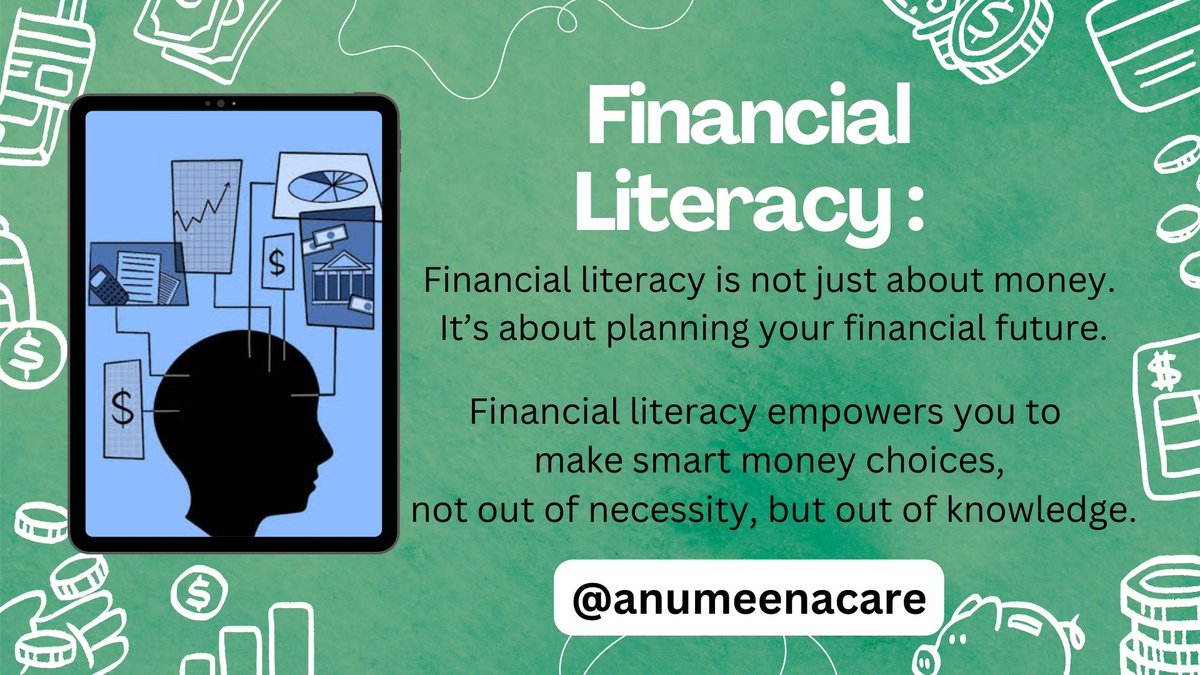 In India only one out of every five Indians is financially literate. The majority of Indians face financial difficulties due to a lack of financial knowledge and awareness. 

#anumeenacare #nonprofits #financialliteracy #financialknowledge #life #awareness #helpinghands #youth