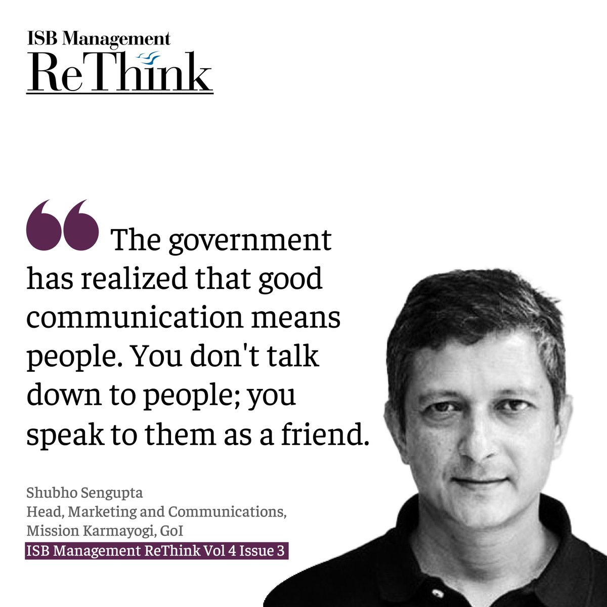 ISB Management ReThink (@isbmgmtrethink) on Twitter photo Government branding goes beyond disseminating information to empowering the citizens and even public servants. To learn the ins and outs of government branding, tune into our #podcast with <a href="/shubhos/">shubho sengupta</a> tinyurl.com/2cx6p843
#rebranding #rethink #Marketing
<a href="/ISBedu/">Indian School of Business (ISB)</a> <a href="/ISB_CEE/">ISB Executive Education</a> Government branding goes beyond disseminating information to empowering the citizens and even public servants. To learn the ins and outs of government branding, tune into our #podcast with <a href="/shubhos/">shubho sengupta</a> tinyurl.com/2cx6p843
#rebranding #rethink #Marketing
<a href="/ISBedu/">Indian School of Business (ISB)</a> <a href="/ISB_CEE/">ISB Executive Education</a>