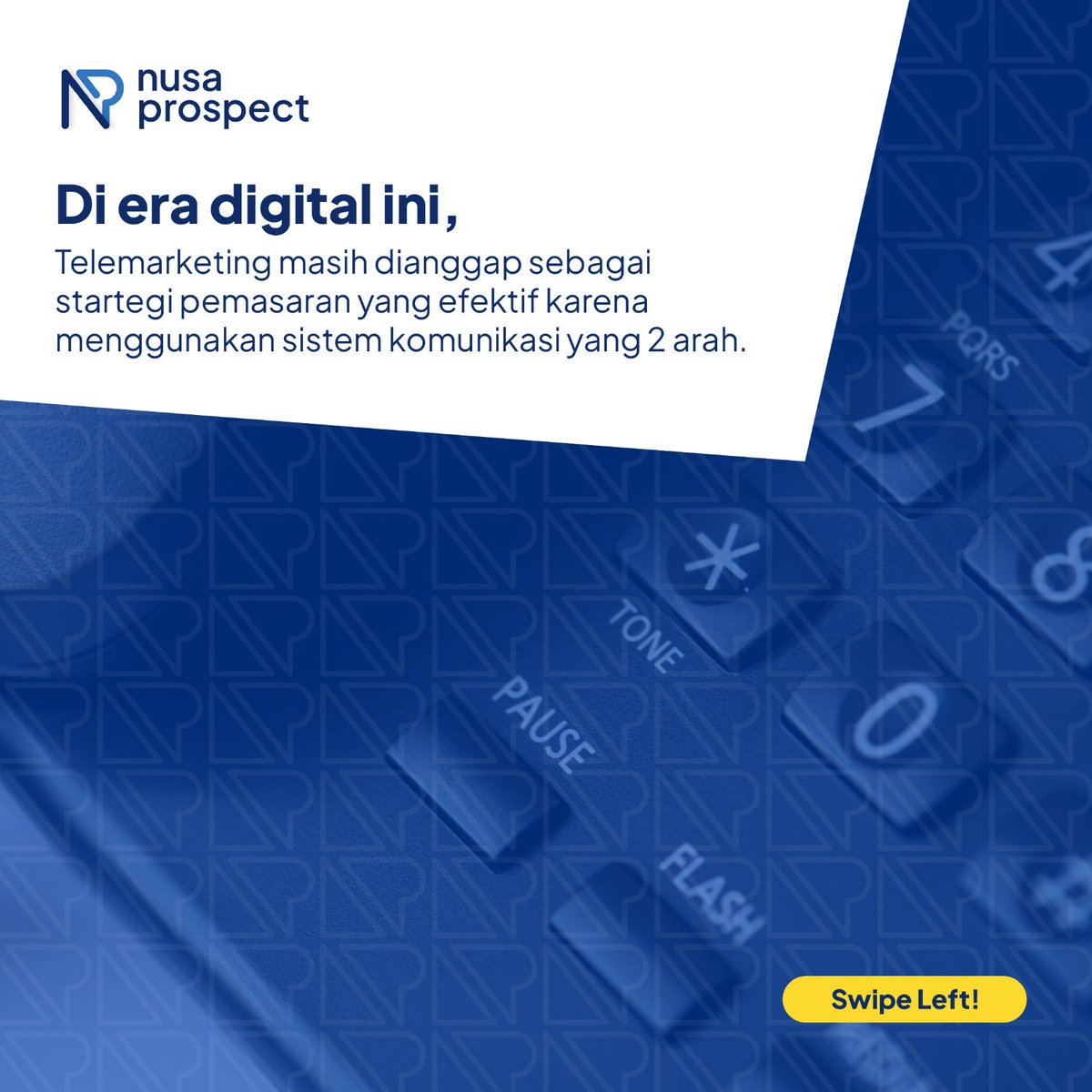 nusaprospect's tweet photo. Menurut kalian di era digital ini, telemarketing masih efektif gak? 🧐

#telemarketing #bisnis #marketing #digital #sales #timsales #nusaprospect https://t.co/8p8w7S0l4y