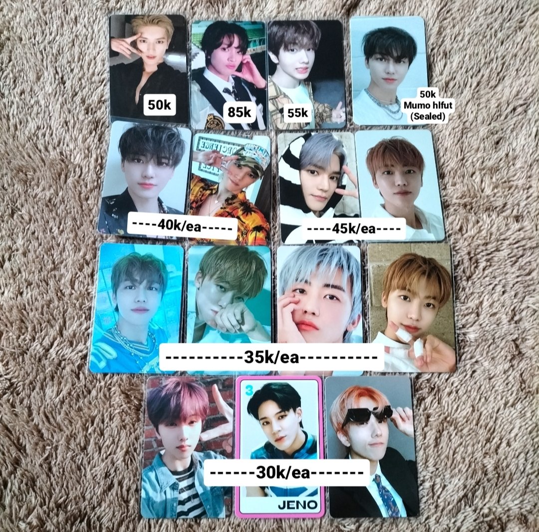 HELP RT ‼️
wts // want to sell
aab nct jaemin jisung taeyong jeno haechan 

✅price inc all
✅keep event 🍊
✅good condi
📍Bekasi

t. Pc agent hello future istj tc Sanrio mumo hello future qr itsj sg23 candylab tds2 glitch mode 2baddies reguler hot sauce chilling stary dream