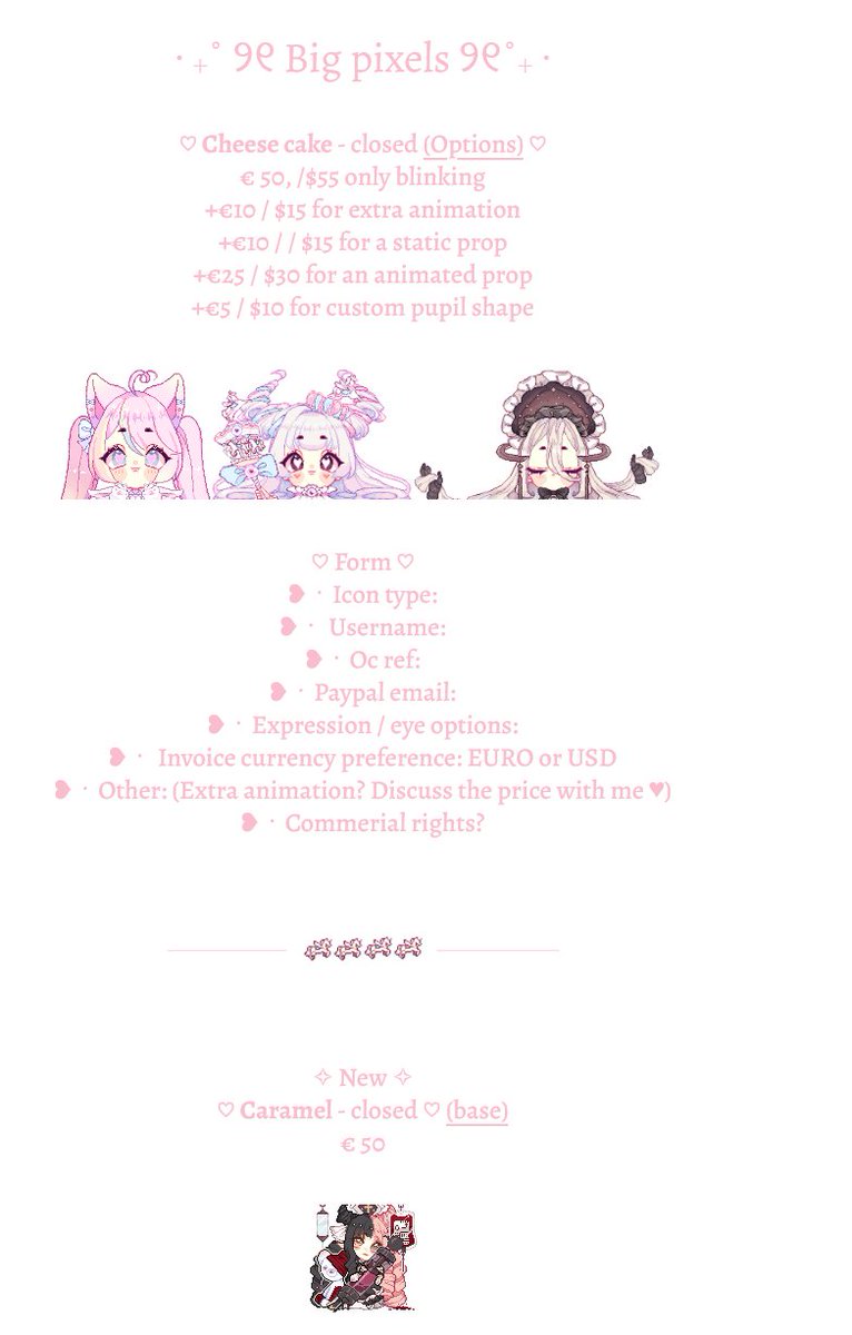 haruihime_'s tweet photo. commissions are open!
please dm me on discord!
haruihime on discord!
https://t.co/cXJ3k7yFrM
#pixels #commissions #pixelcommissions https://t.co/xvp2rsOgvp