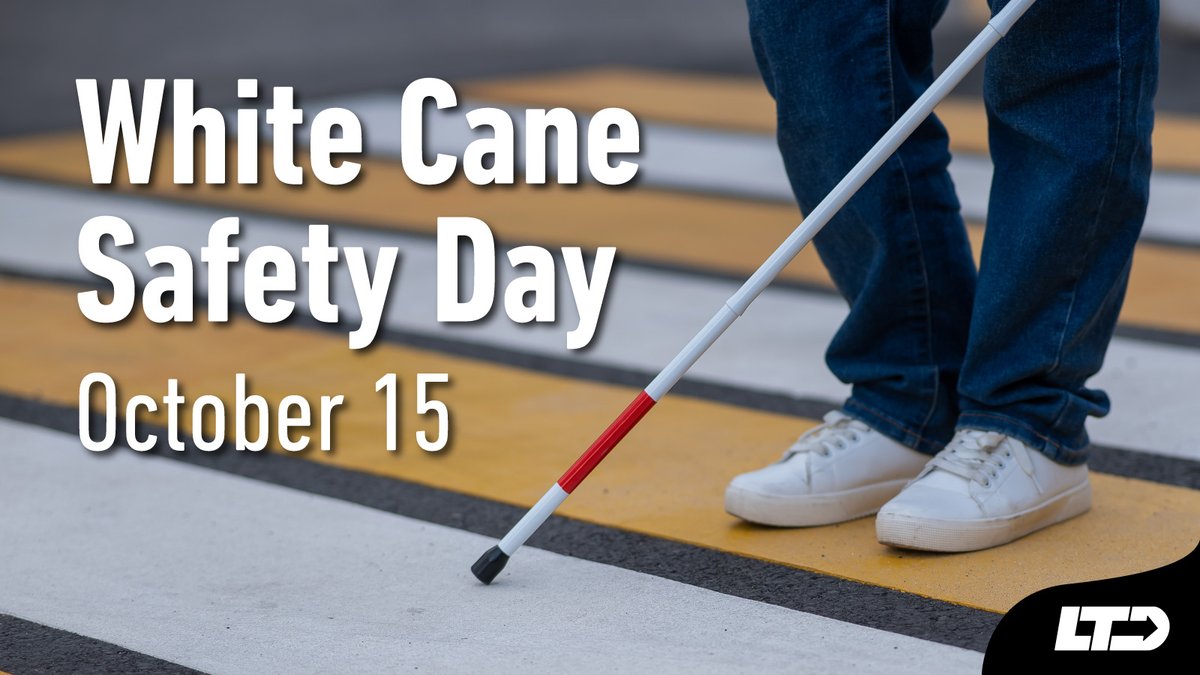 In recognition of White Cane Safety Day on October 15, LTD celebrates the access and independence of people who are blind or experience visual disabilities. Learn more about LTD's accessibility features: zurl.co/ulTT