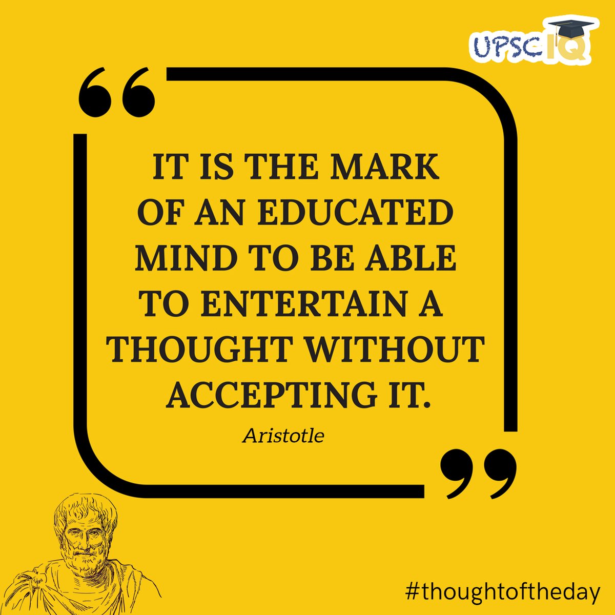 upsciq's tweet photo. #EducatedMind #entertain #thoughts #Aristotle #thoughtoftheday #Motivationalquote #dailymotivation #quotes #quoteoftheday #todaythought #quotesaboutlife #quoteofthelife #dailyquotes #dailythoughts #motivationquotesforlife https://t.co/ljt0pAF9kW