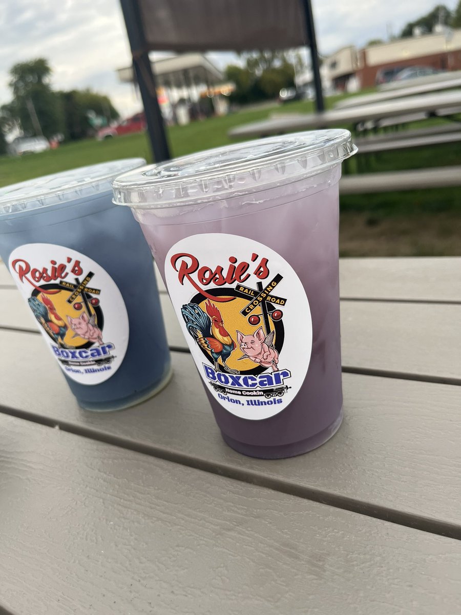 ohsrobots's tweet photo. Are you in need of a little pick-me-up? Get “all charged up” at Rosie’s Boxcar who is now selling the ROBO REFRESHER (pictured above)! It’s a heavenly mixture of craveable flavors including: grape, sour candy, white chocolate, and blue raspberry. Check out their Facebook for more https://t.co/trNTM7f2Cg