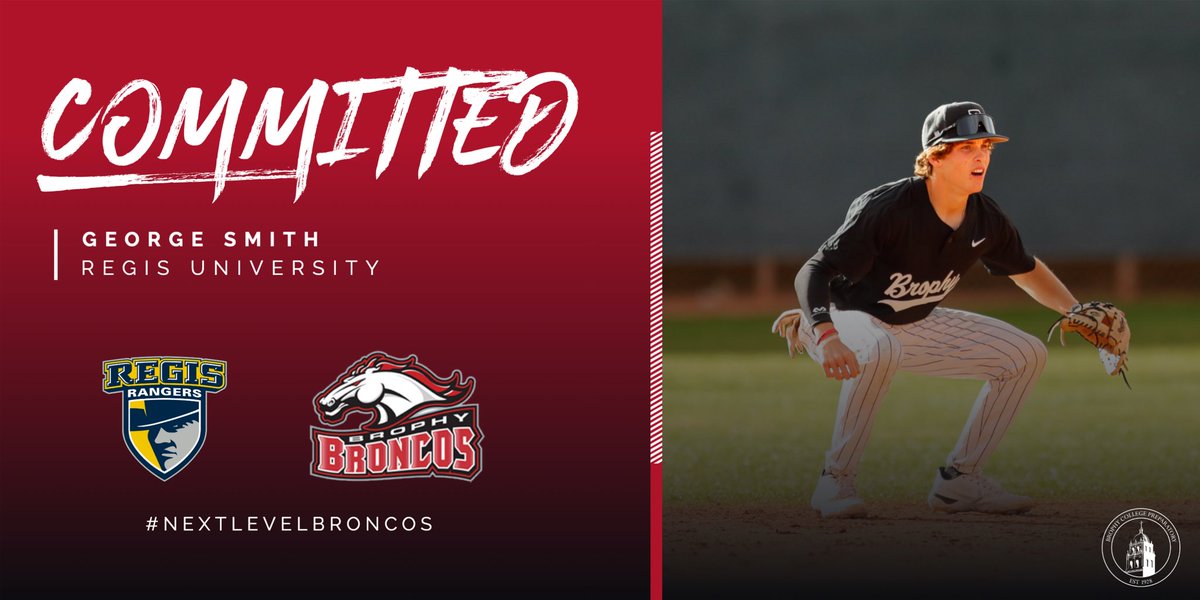 Blessed to announce my commitment to Regis University. Go Rangers. 
@Brophy_Baseball 
@PBRArizona 
@CAAChrisMatzner