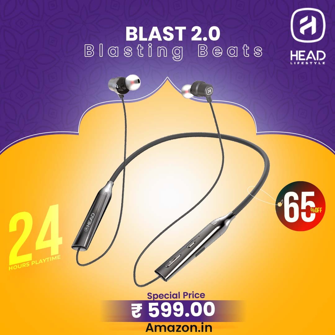 HEADLifestyleIN's tweet photo. Get ready to rock with the Blasting Beats on Blast 2.0 Neckband! Unleash the music lover in you this Great Indian Festival with a special price of just 599/-
Buy Now: https://t.co/QGm3hw4vqF
#MusicMania #GreatIndianFestival #BlastingBeats #wirelessneckband #Blues #Clicks https://t.co/FhFPcVAO8b