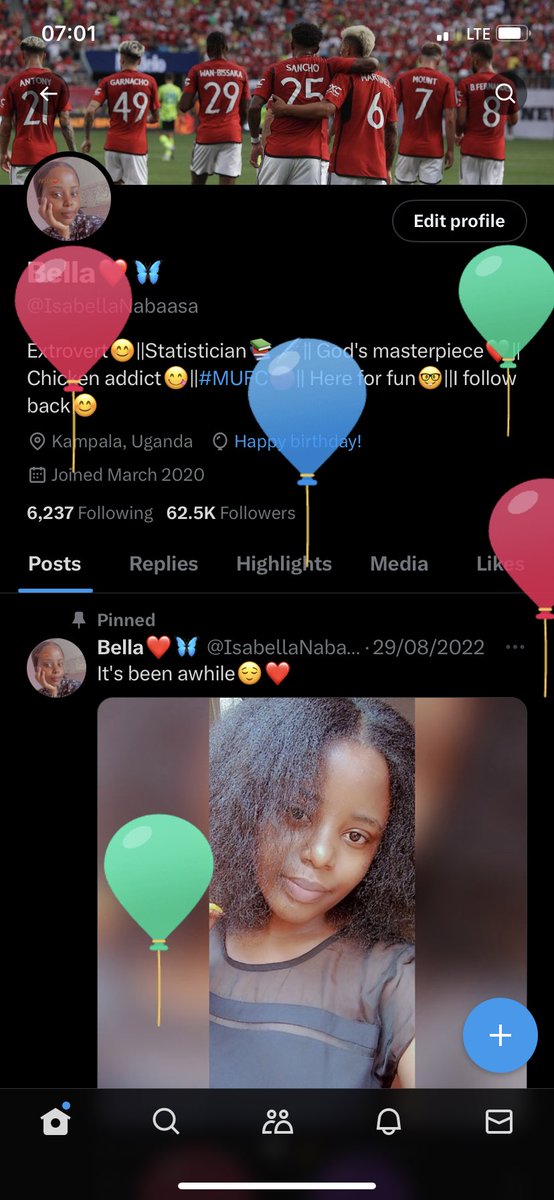 IsabellaNabaasa's tweet photo. Hey everyone😊it’s my birthday🥳🥳💃this is the day God gave me to y’all❤️😃 https://t.co/BIDGV1GA3k