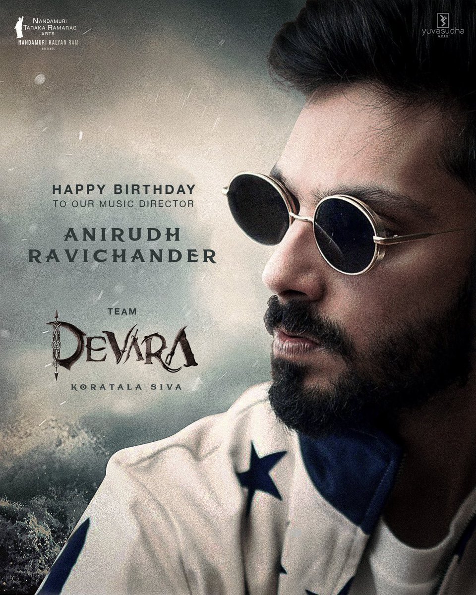 Happy Birthday @anirudhofficial! 🎶 May your music flow as boundlessly as the ocean's waves, captivating hearts worldwide. 🌊❤️ #DEVARA