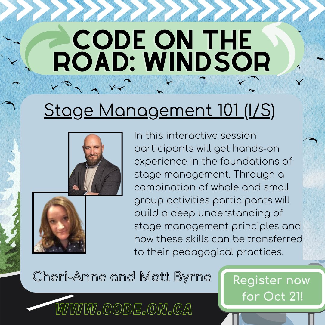 dramadancecode's tweet image. 🎤 Meet our three workshop presenters for #CODEontheROAD in Windsor&apos;s #theatreeducation track.

Join us Saturday October 21st 🗓 for a day of drama and dance sharing of ideas and expertise.