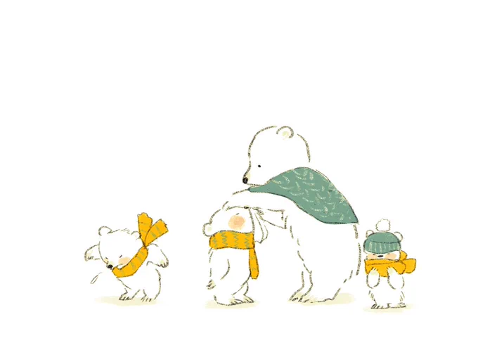 #このタグを見た人は黙って熊をはる 描いてるイラスト8割クマなので選びきれない、、!