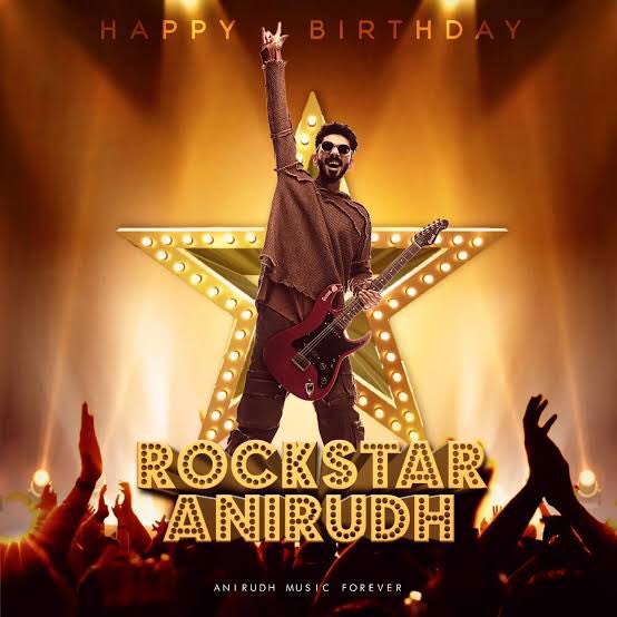 Happy birthday to our dearest Rockstar @anirudhofficial sir ❤️❤️❤️ wishing you great year ahead 🥳 Love you sir 😘