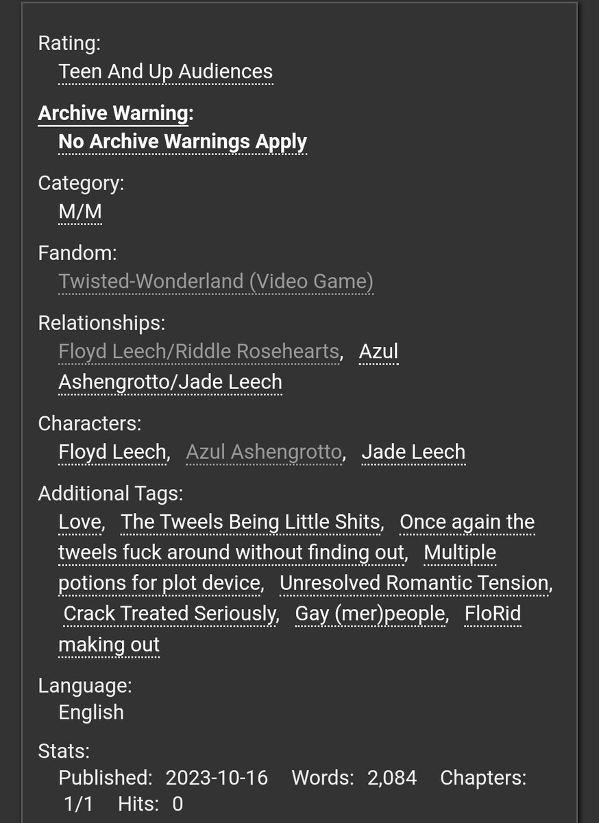 Eythne_'s tweet photo. First twst fic :D
#Jazul #Floriddle
https://t.co/RpWFBROaJ4 https://t.co/lHfWmj0cgQ
