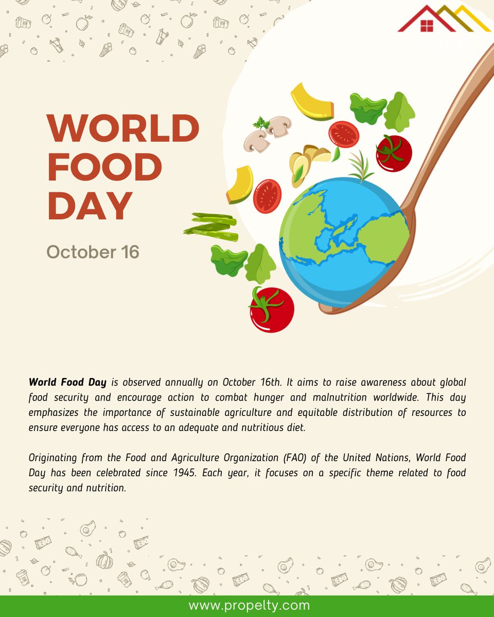 PropeltyCRM's tweet image. 🍎✨ Wishing you a flavorful World Food Day! Let's remember the power of food to bring people together, ignite conversations, and build bridges. Bon appétit to a world of unity! 🌏🍽️ #WorldFoodDay #UnityThroughFood #GlobalFeast 🥗💛