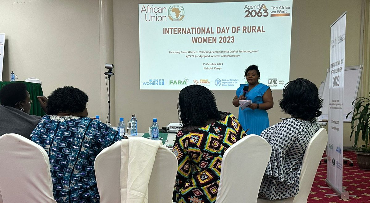 The commemoration International Day of Rural Women #IDRW2023, held in Nairobi-Hybrid brought together reps from #AU MemberStates, #RECs, Farmer organisations, Rural Women group etc to deliberate #Agriculture priorities &amp; ensure #GoodFood 4 all, as well as Post-Malabo priorities.