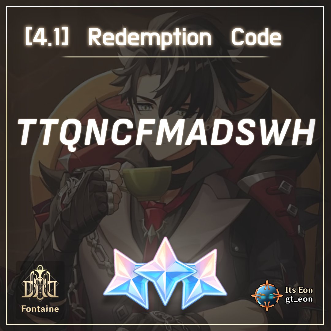 New Official Redeem Code!!! 🔥🦾 30 PRIMOGEMS!!! TTQNCFMADSWH