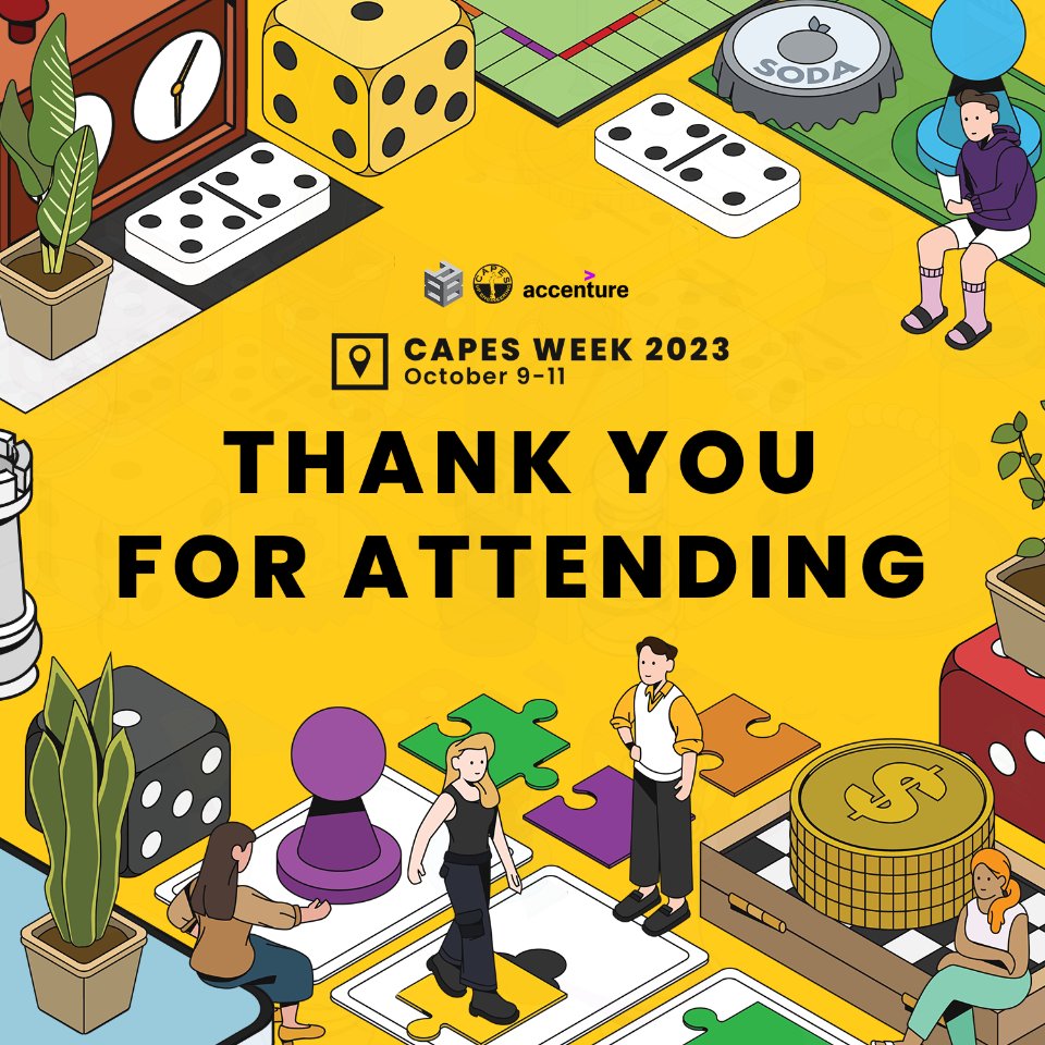 UPCAPES's tweet image. ✨ 𝓣𝓱𝓪𝓷𝓴 𝔂𝓸𝓾, 𝓷𝓮𝔁𝓽 ✨  

A heartfelt appreciation to all who joined and attended CAPES Week 2023. We trust our shared experiences have added value to your individual career paths.  

See you in UP CAPES’ future events!

#CAPESWeek2023 
#UPCAPESat31 
#BuildYourBase