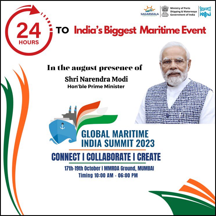 IWAI_ShipMin's tweet photo. @MUMBAI is bustling as delegates from 40+ Countries; 250+ stakeholders &amp; thousands others flock the city for @GMIS2023

@PMOIndia @sarbanandsonwal @shipmin_india @SDCL_India @shripadynaik @Shantanu_bjp @MumbaiPortTrust @IMOHQ @shippingcorp @PIBMumbai @ddsahyadrinews @PIB_ShipMin https://t.co/zmfLOMm9uh
