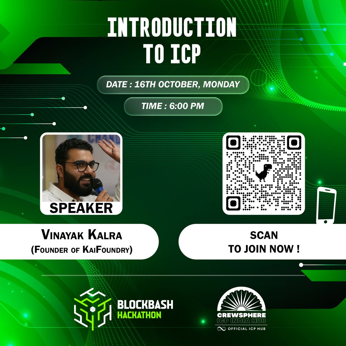 icphub_IN's tweet image. Join us for the BlockBash Workshop👨‍💻

📅 Date: October 16, 6pm onwards
🪙 Topic: Introduction to #ICP (Internet Computer Protocol)
👨‍💻 Speaker: Vinayak Kalra, Co-founder of KaiFoundry
💻 Workshop Link: meet.google.com/vgx-auef-fhu

Explore coding and innovation with us!

#BlockBash2023…