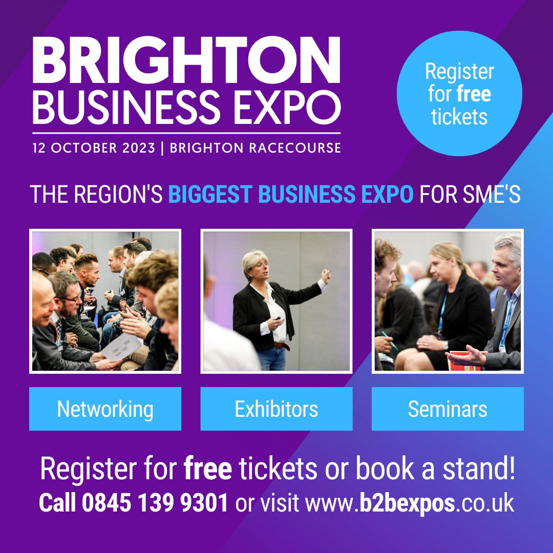 Find local business suppliers and save money at Brighton Business Expo with our booked exhibitors and expo-only special offers and discounts: b2bexpos.co.uk/event/brighton… #BrightonNetworking #KeepItLocal #Bizitalk