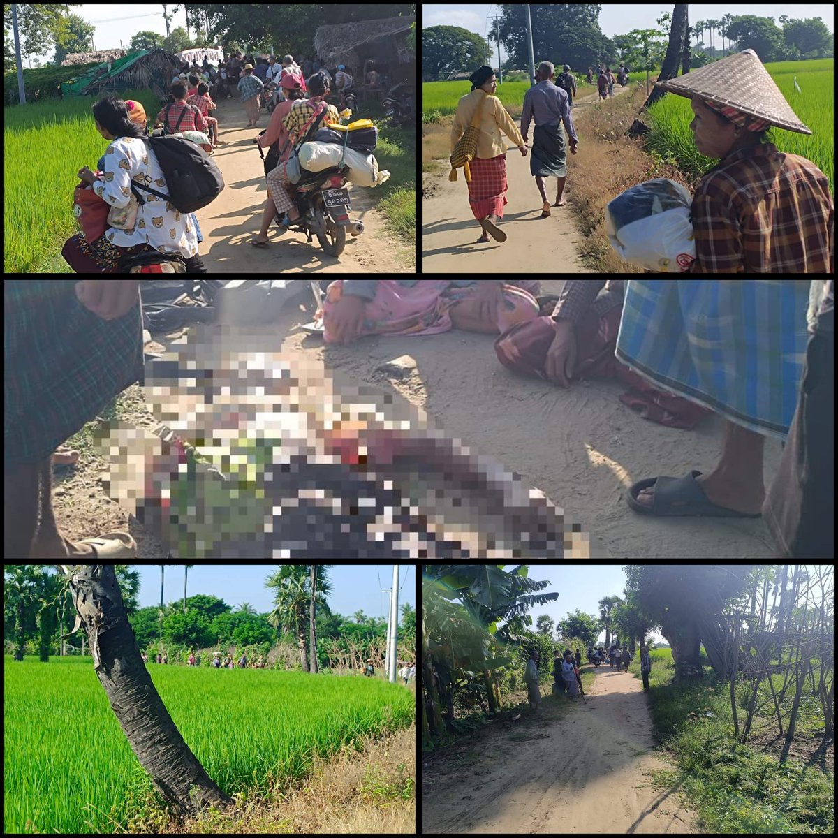 Nandar85526889's tweet photo. At #Sagaing Division,a man was killed yesterday when the #MilitaryCouncil troops patrolled YoneSu village, southwest of Khin Oo Township.
This morning,another person was hit by a mine which planted by Terrorist Army &amp; lost his leg, according to local residents.
At the same time⬇️ https://t.co/DhY7oRhfUv