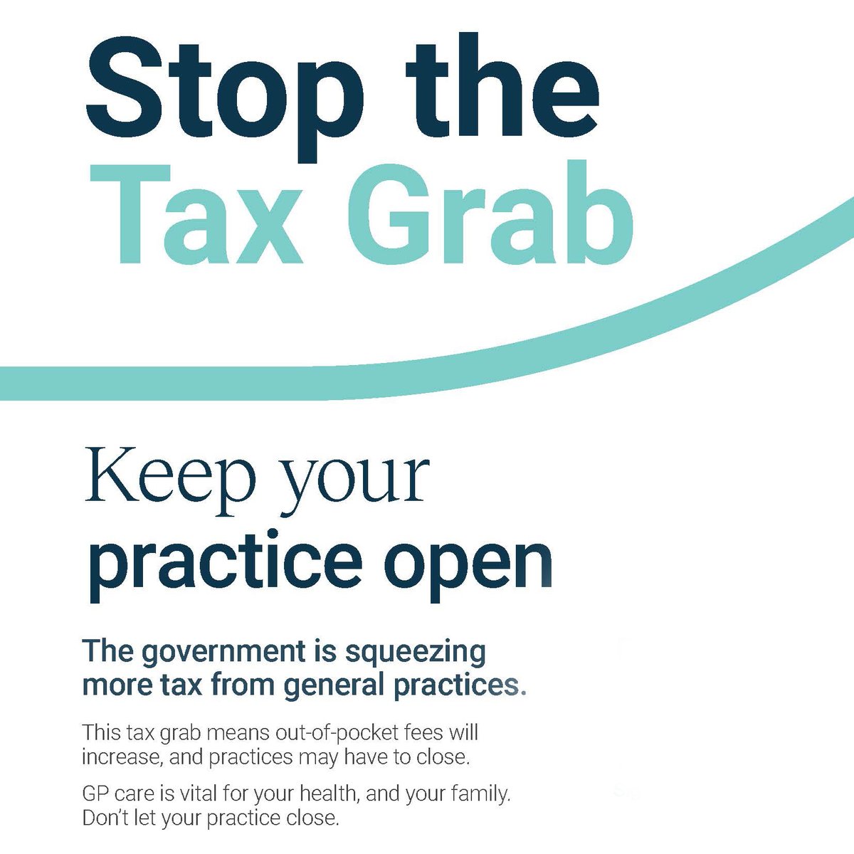 Over the weekend, our petition to keep GP care affordable has reached over 2,000 signatures! If you haven’t yet, we invite you to support the cause and contribute your signature here:  bit.ly/3RTGaYL?utm_so…
#TaxGrab #HealthcareForAll #PatientsMatter #ChangeForGood